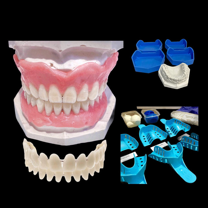 DIY Beginner Smile Kit/ Putty Impression Upper Lower Full Set/ Make Partial Everything You Need - DIY Denture Shop LLC ™